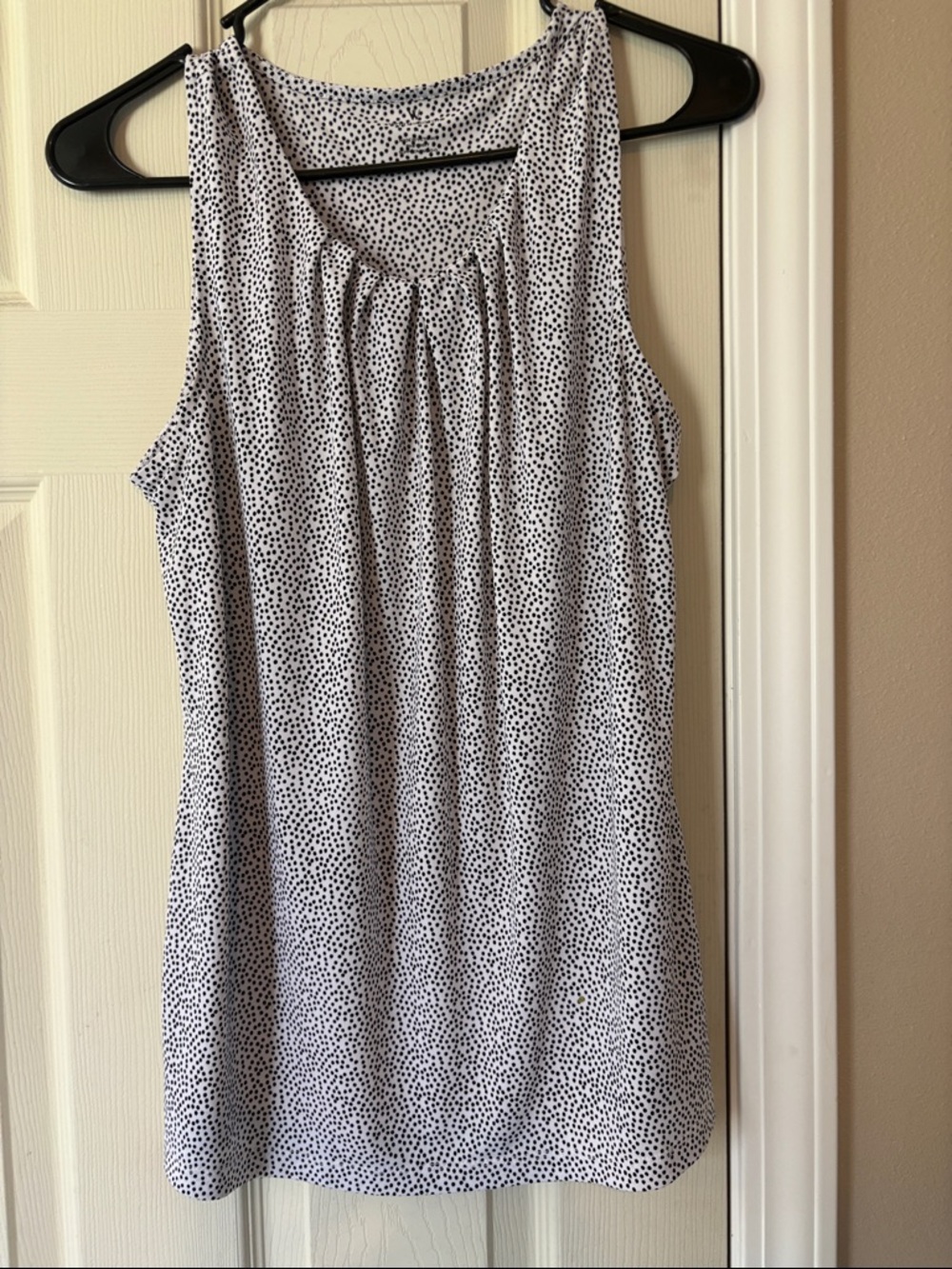 Worthington White and Black Polka Dot Tank Top